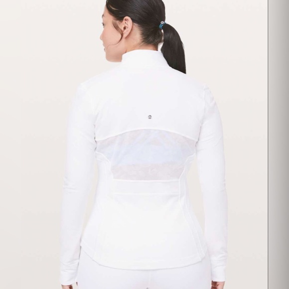 🍒LULULEMON LTD Edit DEFINE Jacket 12 VELVET FLOCKED White/Cream MESH ~ LUXTREME - Picture 10 of 11